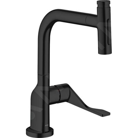 Mitigeur de cuisine EH AXOR CITTERIO Select 2 jets, avec douchette extractible, noir mat (1/5)