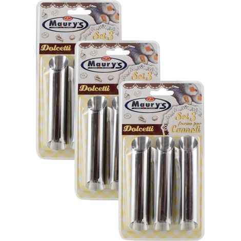 KIT SET 3 PZ MAURY'S DOLCETTI SET 3 FORME PER CANNOLI (1/2)