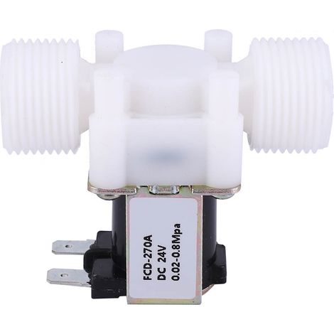 Électrovanne plastique NC G3/4, entrée d'eau 24V DC normalement fermée, pour irrigation automatique (1/5)