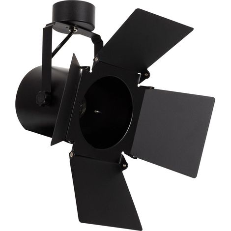Foco Portalámparas de Superficie Cinema para bombillas E27 Casquillo Gordo PAR30 Negro (1/5)