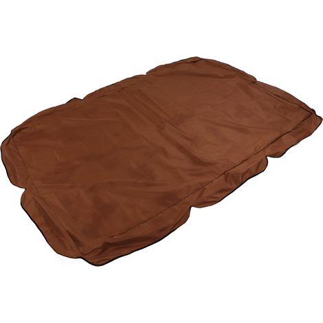 Auvent pour balancelle de jardin, en tissu Oxford argenté, housse imperméable pour balancelle de jardin, accessoire de protection solaire, marron (1/5)