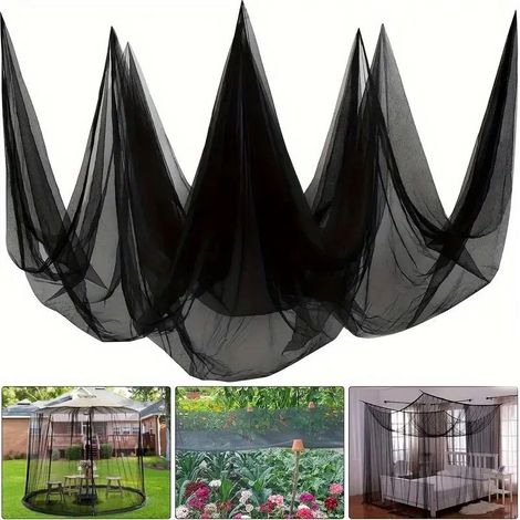 Filet moustiquaire polyvalent intérieur et extérieur – protection anti-insectes et anti-moustiques – pour terrasse, jardin, balcon et usage DIY–2,4×4 m (1/5)
