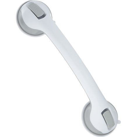 Relaxdays Maniglia con Ventosa, Supporto Vasca e Doccia da Bagno, per 70 kg, Ausilio Anziani e Disabili, Bianco Grigio (1/5)