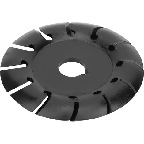 Lame de façonnage pour pièces de travail du bois, 12 dents, acier au manganèse noir, 85 x 16 mm, pour meuleuse d'angle (1/5)