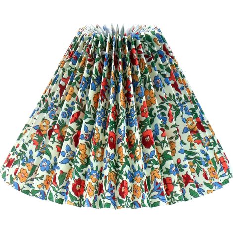 Lampshade Bedside Lamp, Pleated Floral Lampshade, Multicoloured, 8 x 24 x 16 cm, for E27 Bulbs (1/5)