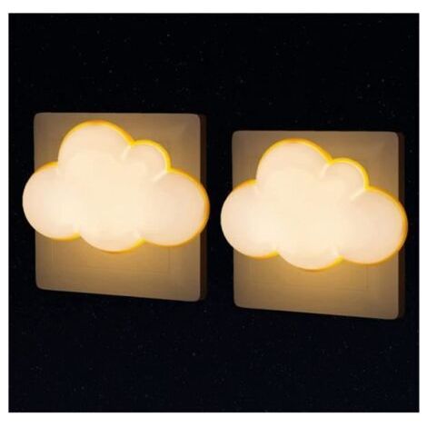 Wolken-Nachtlicht – 2er-Set – Energieeffiziente LED – Lichtsensor – Kinderzimmerdekoration (1/5)