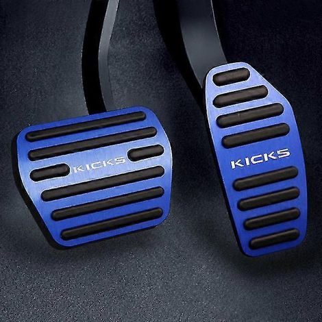 Revêtement des pédales d'accélérateur, de frein et d'essence pour Nissan Kicks P15 (2016-2022) - Accessoires  Pédales  Bleu (1/5)