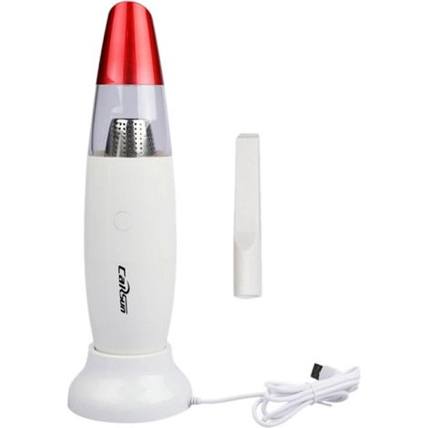 Aspirateur de voiture, aspiration puissante 4000 Pa, utilisable sur surfaces sèches et humides, portable, anti-poussière, chargement USB, rouge (1/5)