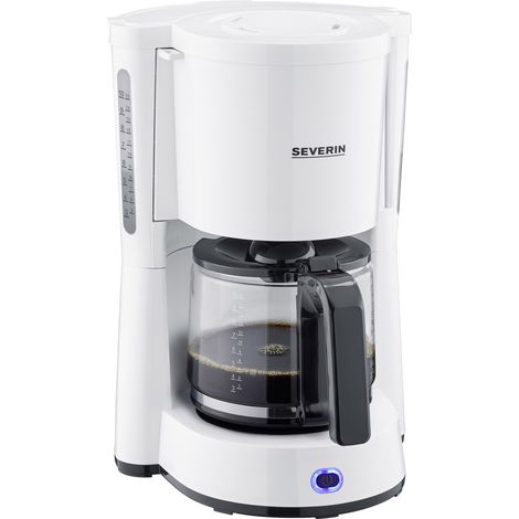 Severin Type Kaffeemaschine Weiß Fassungsvermögen Tassen=10 Glaskanne, mit Filterkaffee-Funktion (1/5)