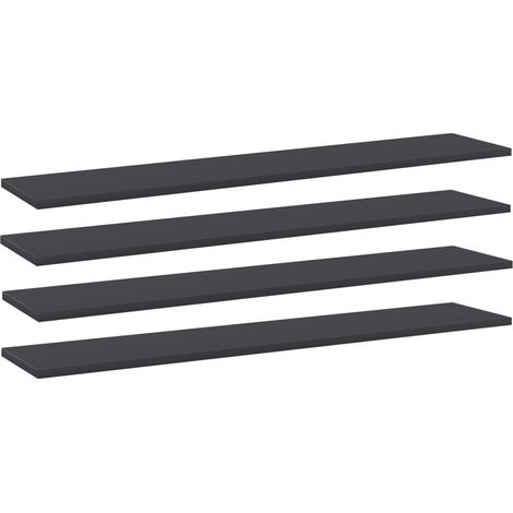 Panneaux de bibliothèque 4 pcs Gris 100x20x1,5 cm Aggloméré vidaXL
