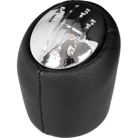 Pomo de palanca de cambios de 6 velocidades para Renault Vel Satis 2002, color negro + cromo.