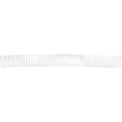 35 pièces spirales plastiques reliure A4, 25,4 mm, 48 boucles, pas 4:1, capacité 215 feuilles, blanches (1/5)