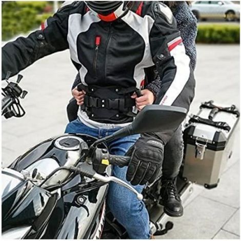 Harnais Moto Enfant, Ceinture Moto Passager Antidérapante Poignée Robuste, Réglable Bandes Ceinture Moto Convient à (1/4)