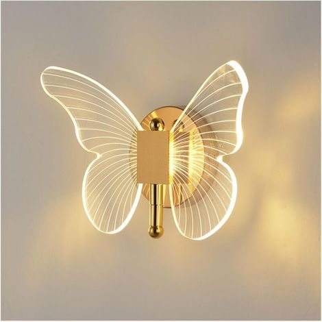 papillon Applique murale LED papillon, luminaire décoratif d'intérieur au design nordique moderne et créatif (1/5)