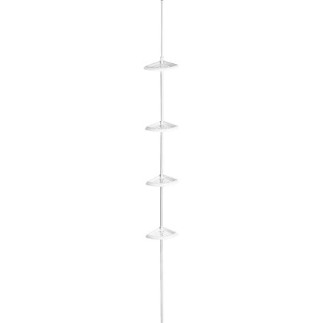 Premier Housewares White PS 4 Tier Corner Shelf Unit
