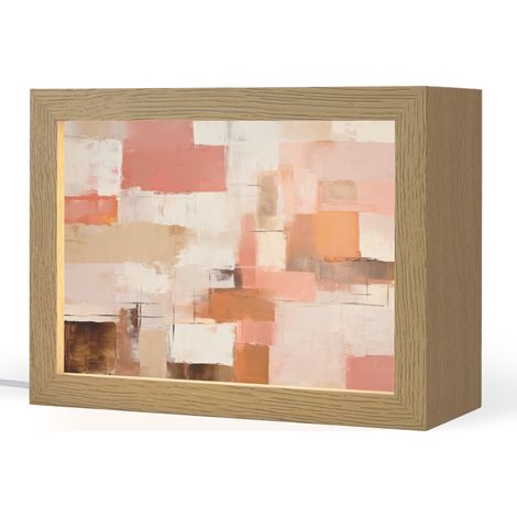 TABLE LAMP Art - Pink - Abstract 20x15 cm