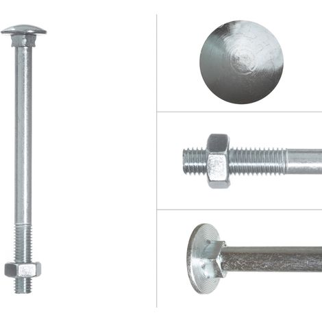 Schlossschrauben Verzinkt M10 x 130 mm - 50 Stück
