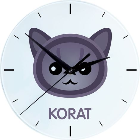 Korat - Reloj de MDF con gráficos e inscripción de Art-Dog (1/4)