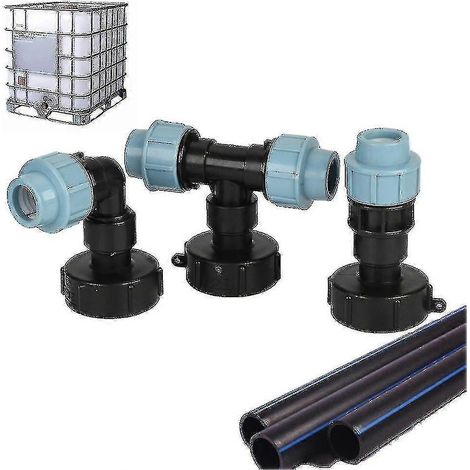 Raccord de tuyau d'eau pour réservoir IBC, adaptateur pour tuyau d'arrosage, outil de raccordement pour robinetterie, droit, 25 mm (1/3)