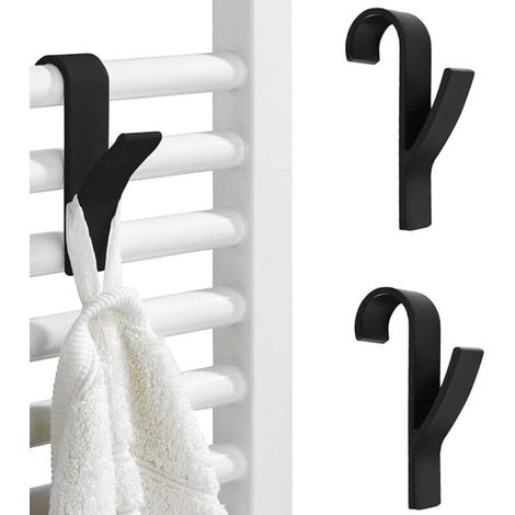 Juego de 2 ganchos de almacenamiento - Radiador, toallero - 2 unidades, Baño, Cocina, Hogar - 9,5 x 6 x 2,5 cm