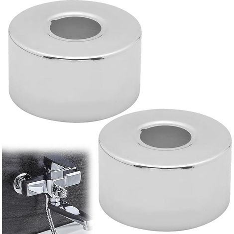 2 x Shower Rosette, 66 x 30 mm, G3/4 (Diameter 25 mm), Stainless Steel Cover Rosette for Shower Faucet, Decorative Shower Cover (1/5)