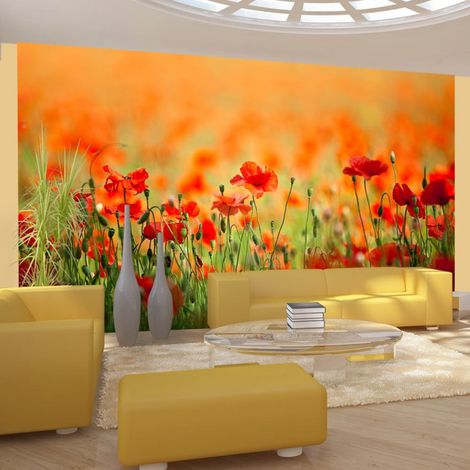Papier Peint "Coquelicots, Beaux Jours D'été" 270x450cm (1/2)