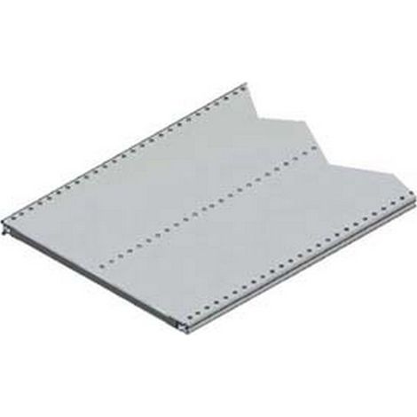 1PZ RIPIANO IN LAMIERA FORATA VERNICIATO GRIGIO RAL 7035 - mm.500 l.x500 p. con 2 rinforzi