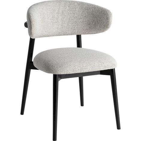 Chaise design contemporaine en bois d'érable noir marbré - Noir marbré bois naturel (1/5)