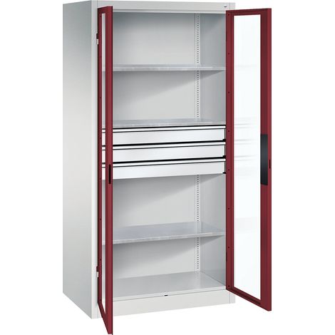 C+P, Armoire vitrée à portes battantes, h x l x p 1950 x 930 x (1/4)