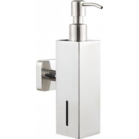 Bardusch-Distributeur mural inox 250 ml argent, supports montage, gel/shampoing, usage commercial (1/5)