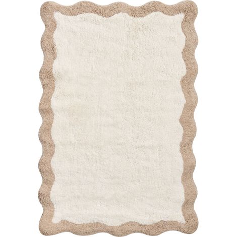 Badematte NANGAL Braun / Beige 60 x 90 cm Baumwolle (1/5)