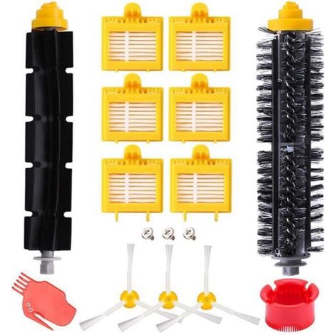 Kit Remplacement Roomba Serie 700 - Filtres Brosse Latérale Brosse À Poils Et À Battage - Pour Entretien Robot Aspirateur - 16 Pièces (1/4)