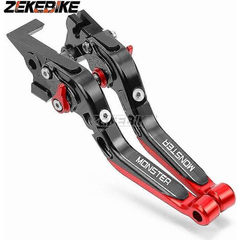 Leviers de frein et d'embrayage pliables, réglables et extensibles pour Ducati 796, 797, 821, Monster Dark, Monster 400 et 1200 S (accessoires moto) - 797MONSTER 17-18 (1/5)