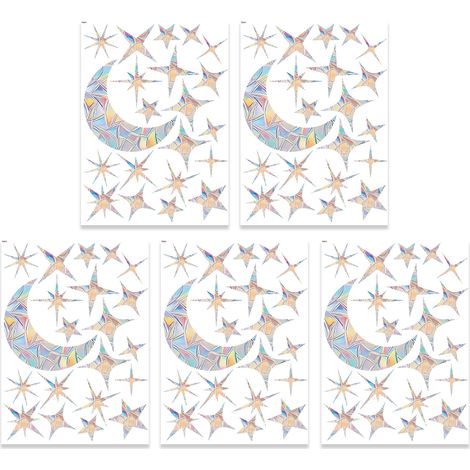 Autocollant Vitre - Décals Prisme Anti-Collision Oiseaux - Pour Portes Et Fenêtres En Verre - Lot De 12 (1/5)