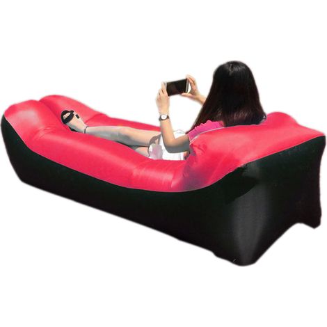 Fauteuil gonflable/canapé hamac - Portable, étanche et anti-fuite d'air, idéal pour la plage, les voyages et les pique-niques. (1/5)