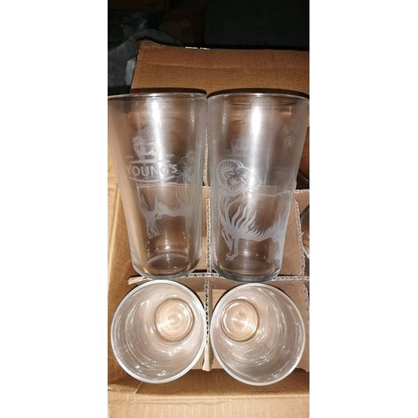 Lot de 6 verres Young’s Bélier - 50 cl - Verres à bière neufs
