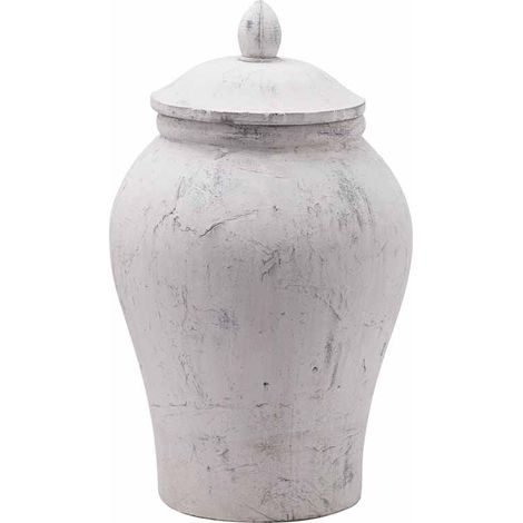 Bloomville Large Stone Ginger Jar - Ceramic - L27 x W27 x H36 cm - Stone