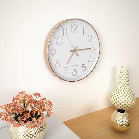 Horloge murale 30 cm Or rosé (1/5)