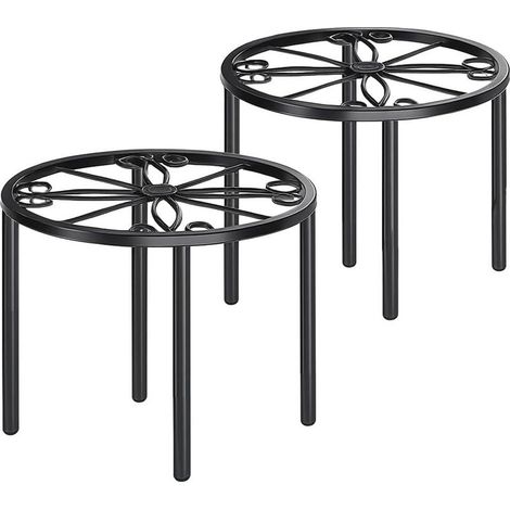 Ensemble de 2 supports pour plantes 20 cm / 7,8' en métal - Support pour fleurs - Étagère pour plantes - Support pour pots de fleurs pour salon, chambre, balcon et jardin (1/5)