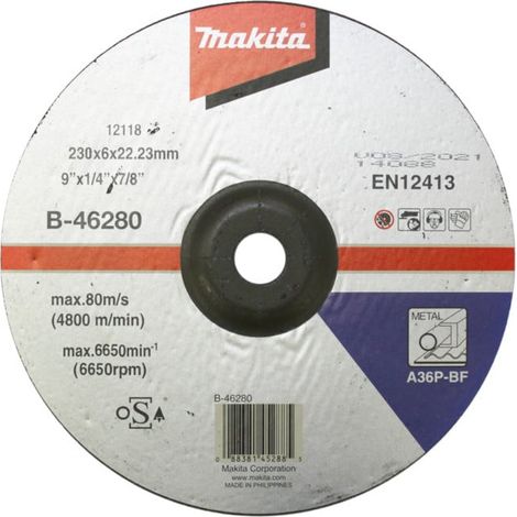 Makita Disque à ébarber 230 x 6 mm Acier - B-46280 (1/2)