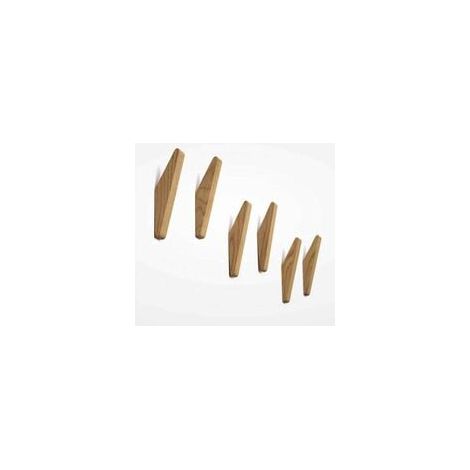 royaluxe - Lot de 6 patères bois vintage, patères bois, capacité de charge 5 kg, patères murales, patères peignoir, patères chapeau, patères, patères multi-usages, patères clés (1/5)