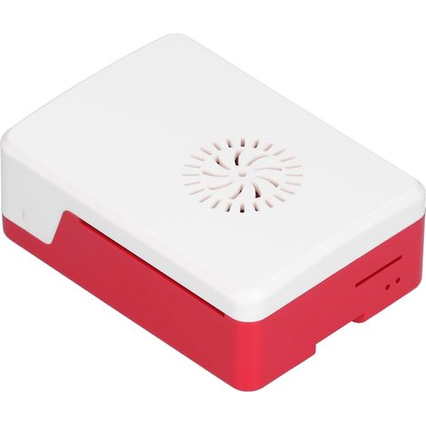 Raspberry Pi 4B Gehäuse, ABS-Schale, Kühlkörper, abnehmbare Abdeckung, Schutzhülle, Weiß/Rot (1/5)