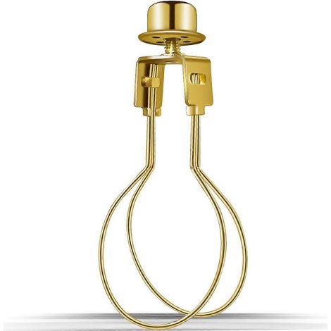 Adaptateur d'abat-jour à clip doré avec embout, support de lampe en métal durable pour éclairage DIY