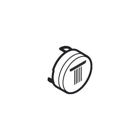 Symbole de bouton-poussoir pour tête de douche pluie grande, finition mate noble