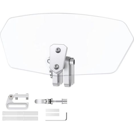 Déflecteur de vent amovible et réglable pour pare-brise de moto - Transparent (1/5)