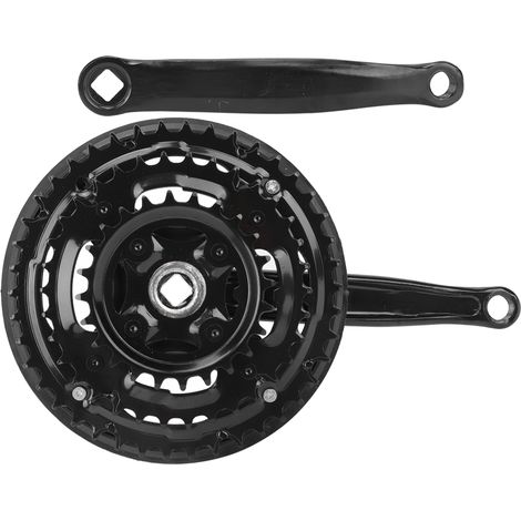 Pédalier en acier à haute teneur en carbone 24-34-42 dents avec carter de chaîne pour VTT/vélo de route à vitesses variables (1/5)