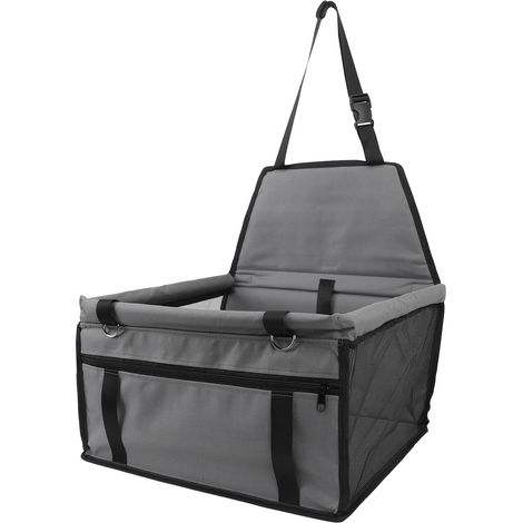 Siège auto pour animaux de compagnie en tissu Oxford imperméable avec revêtement antidérapant et ceinture réglable pour chiens jusqu'à 10 kg (1/5)
