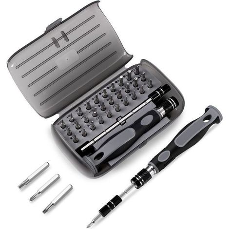 Kit tournevis précision 32 en 1 – 30 embouts magnétiques CRV, tige flexible et étui compact (1/5)