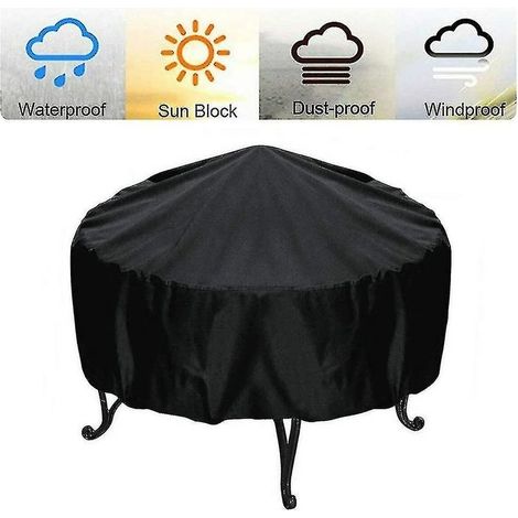 Housse pour barbecue rond, imperméable et résistante, idéale pour les barbecues de jardin. Protection UV et eau, 122 x 45 cm. (1/3)