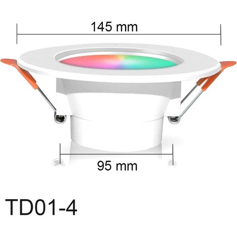 Tuya Faretto a LED da Incasso Smart WiFi RGBCW  10W (1/5)